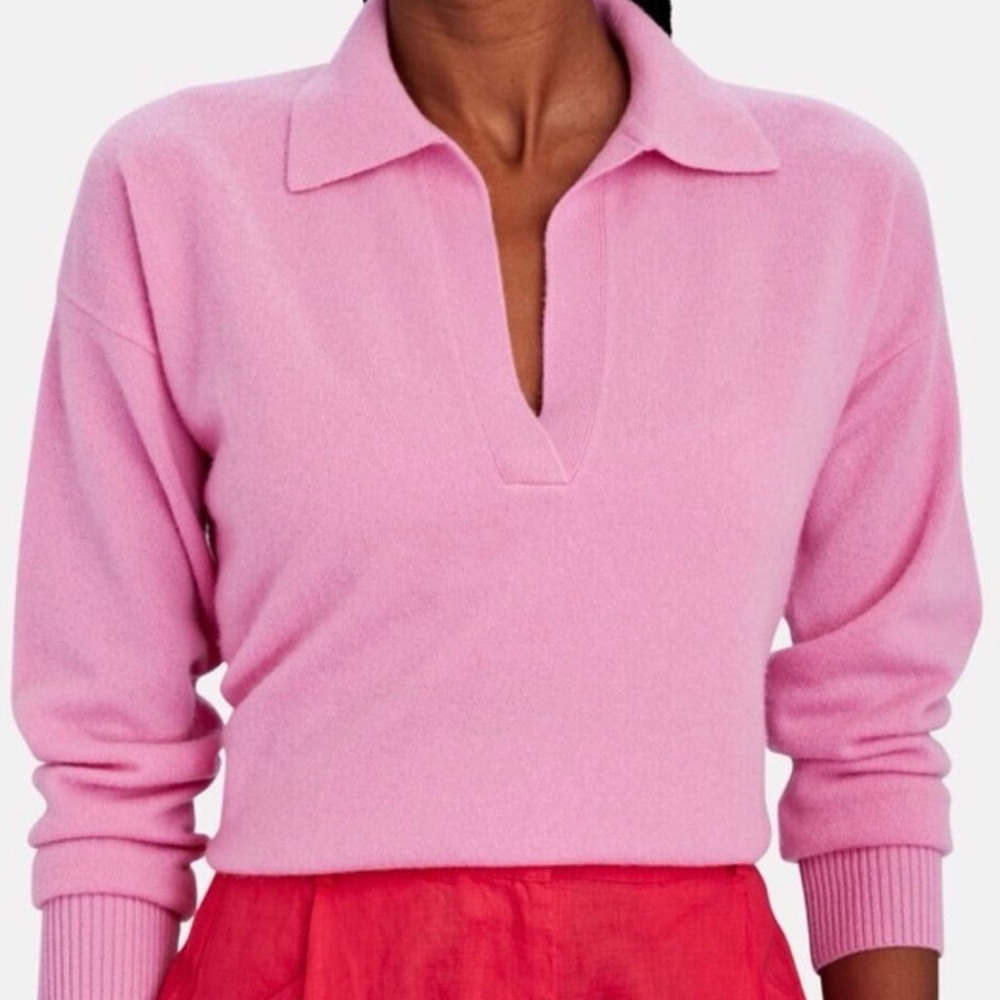 Intermix Hillary Cashmere Polo Sweater
